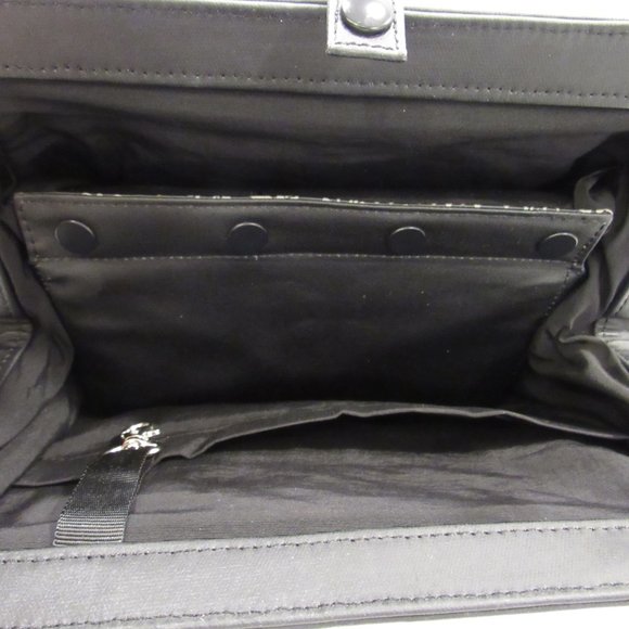 Wristlet Bag Purse Black Gray Floral Changing Pad - Picture 5 of 8